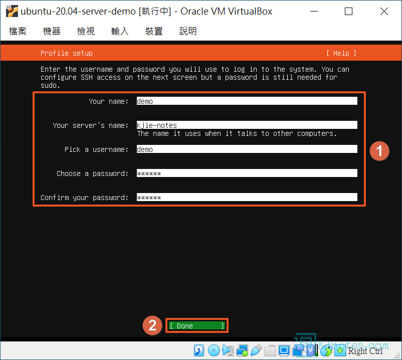 設定Ubuntu Server主機相關的登入資訊-ubuntuserversubiquity032