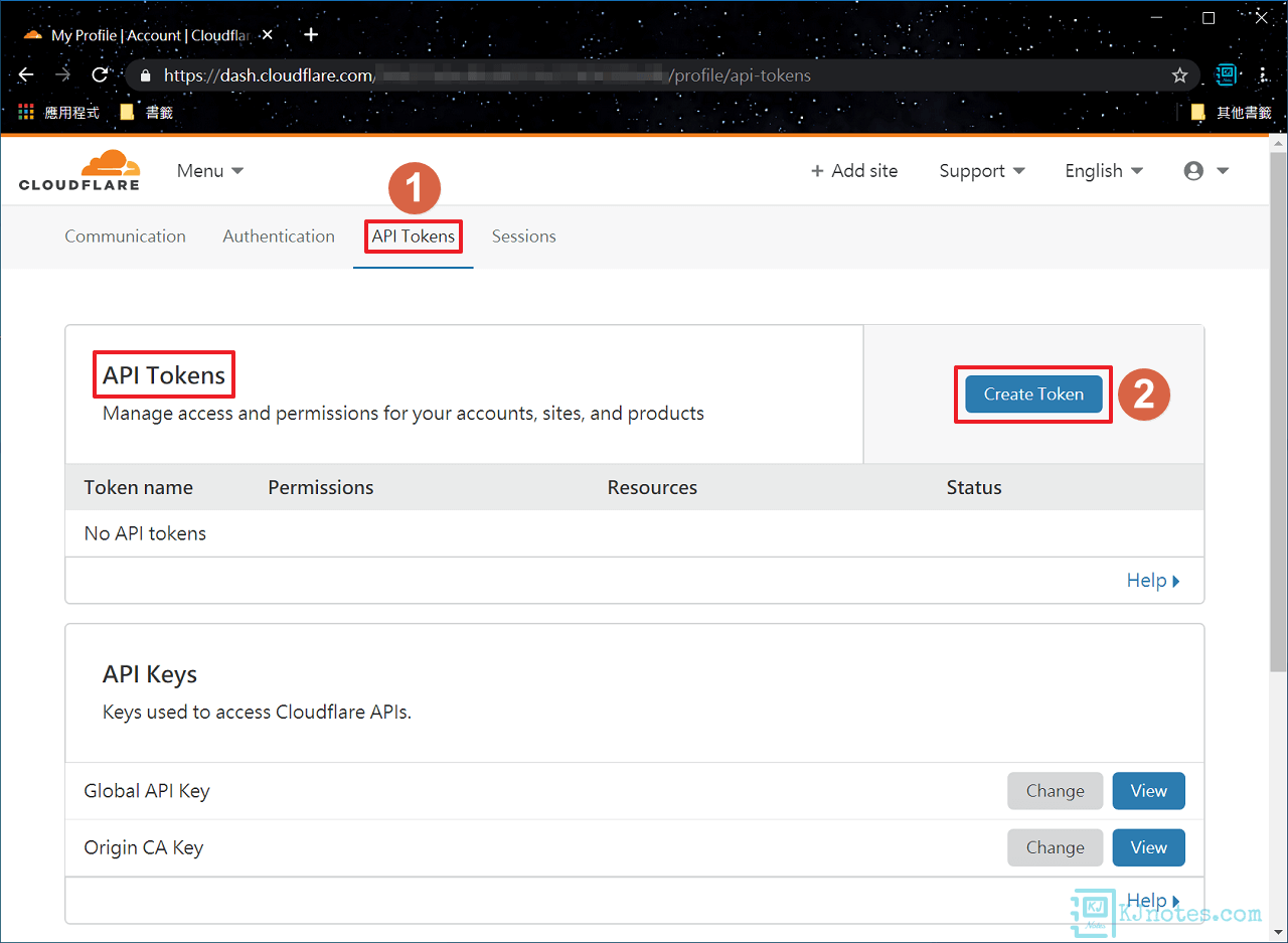 在Cloudflare建立新的API Token-acmesh001