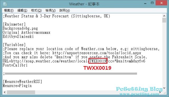 Rainmeter的天氣面板代碼更換教學rmt054