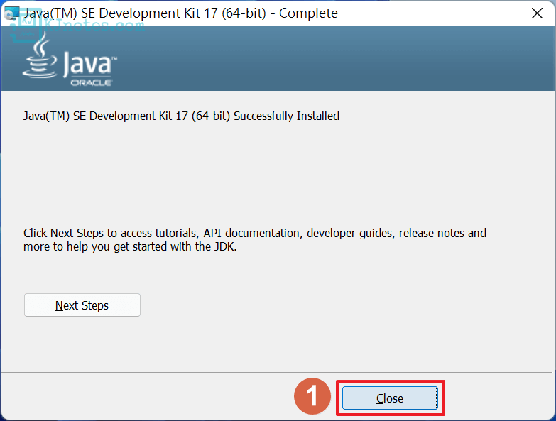 JDK安裝完成，退出安裝程式-javajdk024