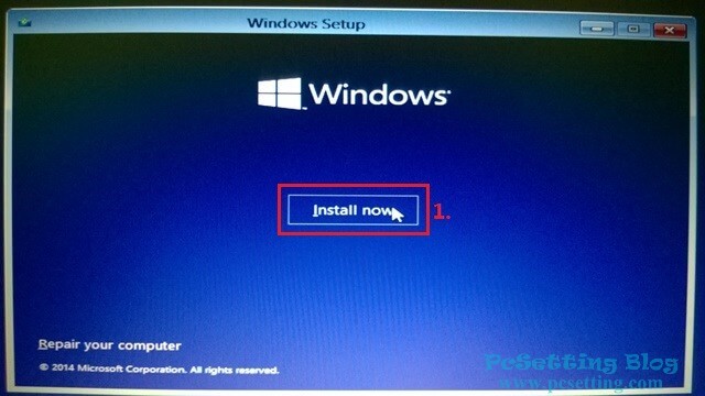 開始安裝Windows 10-w10os032
