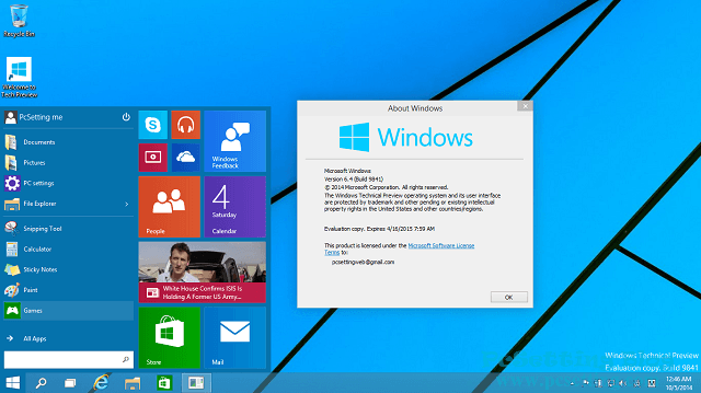 安裝與帳戶設定已完成，開始使用Windows 10吧-版本Build 9841-w10os047
