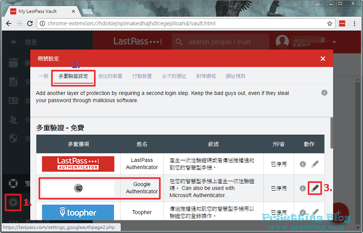 為LastPass帳號設定多重驗證以提高帳號的安全性-lastpass871