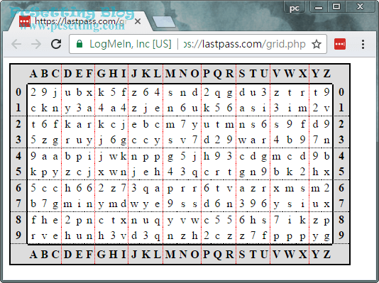 可以看到LastPass產生的Grid網格-lastpass923