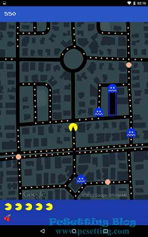 在Google Maps地圖上玩經典的遊戲Pac-Man-Google Maps App-gmappacman-022