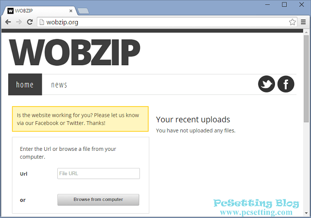 WOBZIP線上解壓縮服務網站首頁與使用教學-wobzip001