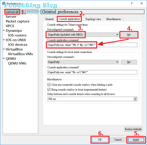 啟用SuperPutty連線工具的方式-gns3133