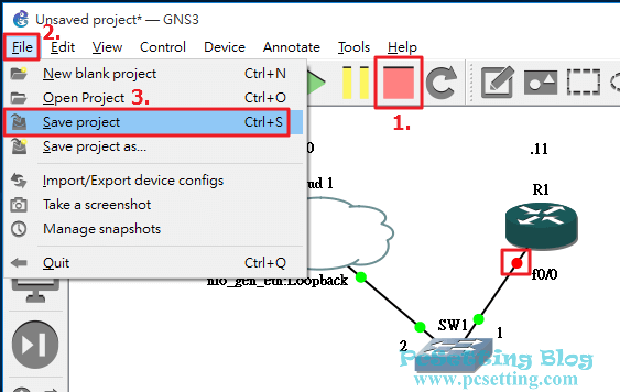 GNS3模擬器儲存專案的方式-gns3152