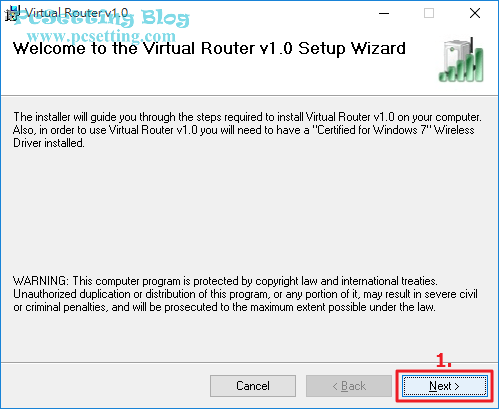 安裝Virtual Router程式至您的電腦-vr011