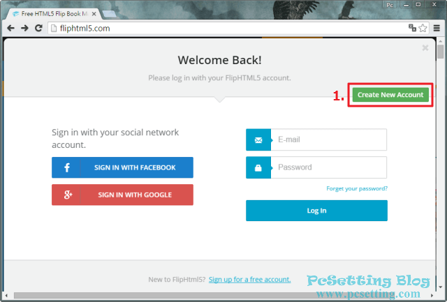 如果沒有​FlipHTML5帳戶，那就需要註冊一個帳戶-fliphtml5002