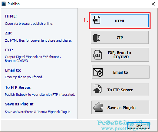 選擇要怎麼匯出你的電子書作品-fliphtml5212