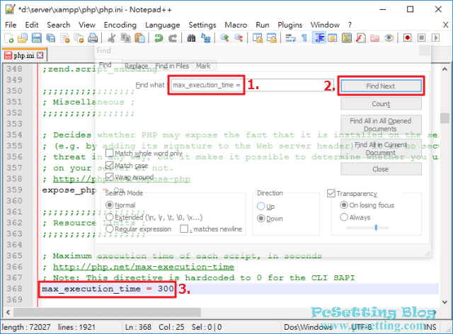 調整PHP執行的時間max execution time-drupal8032