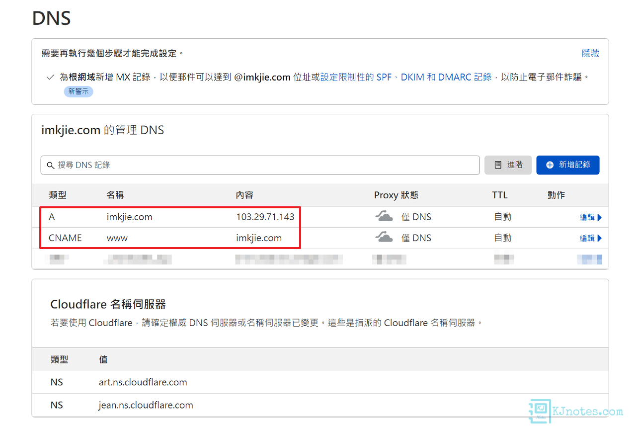 要申請憑證的域名須對應好A記錄與CNAME記錄-letsencryptssl001