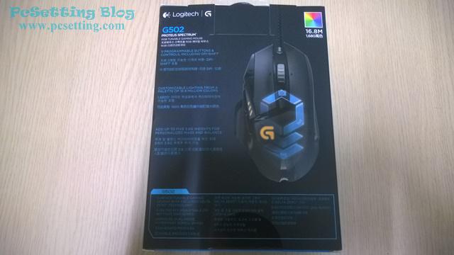 羅技G502 RGB電競滑鼠盒子包裝背面-g502rgb003