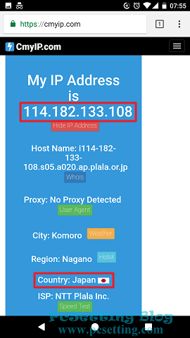 使用IP查詢網站提供的IP查詢服務，可以看到你無線裝置對外的IP位址是在你需要的國家地區-vpngate162