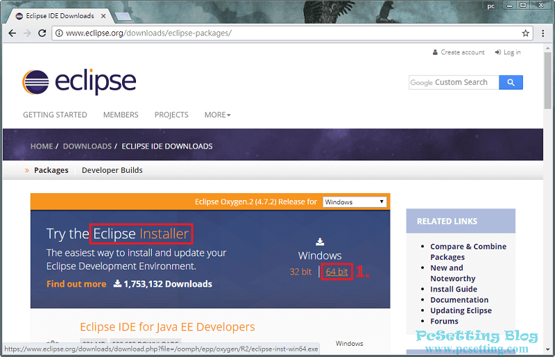 連結至Eclipse官網下載Eclipse Installer-eclipseide001