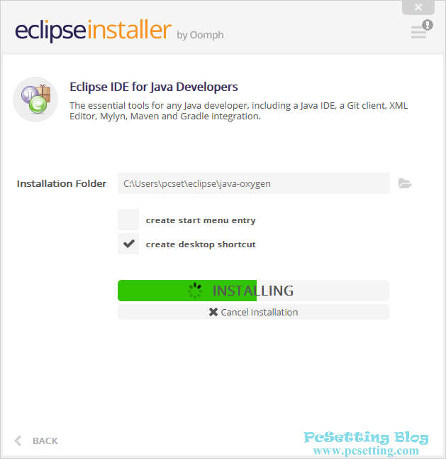 Eclipse IDE正在安裝至電腦-eclipseide024