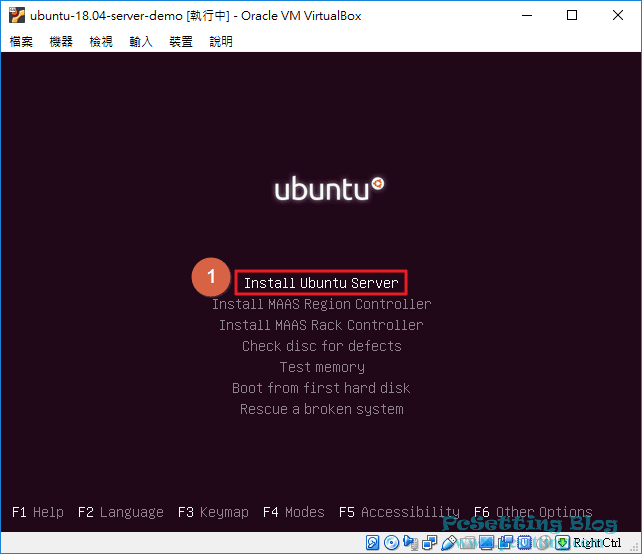 開始安裝Ubuntu Server-vboxubuntuserver023