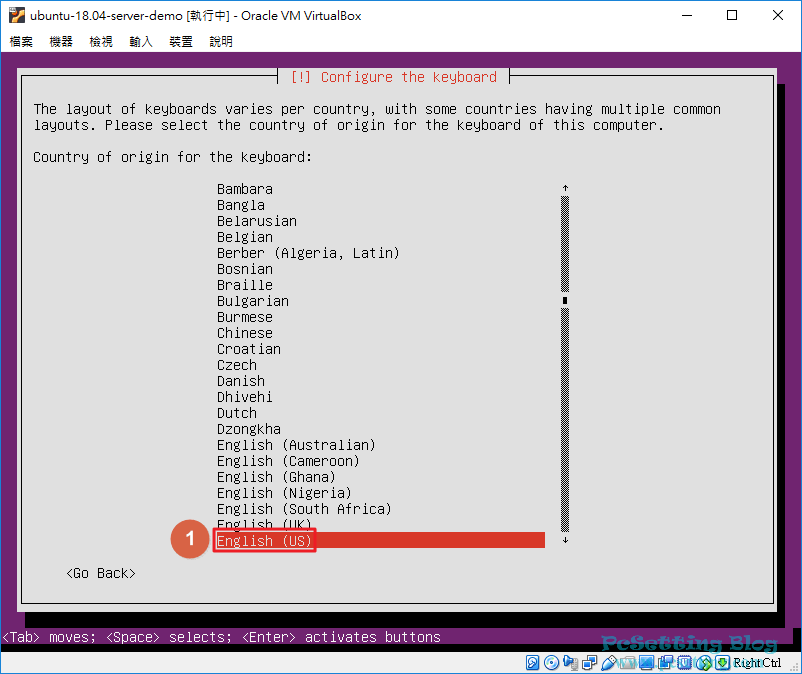 選擇預設的en-us鍵盤排列方式-vboxubuntuserver030