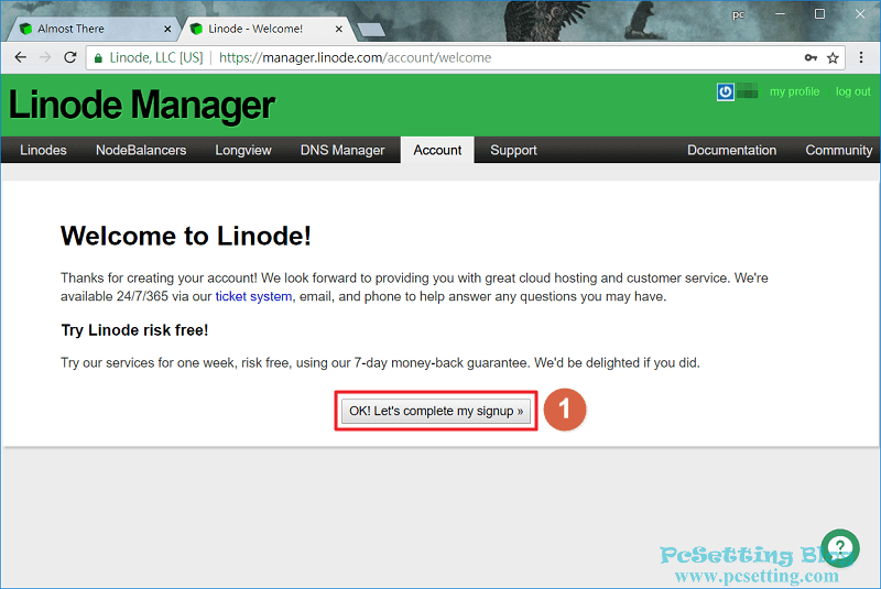 Email地址驗證完成-linode021