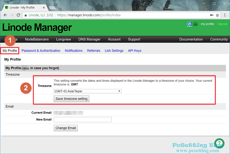 可以更改Linode帳號的時區-linode162