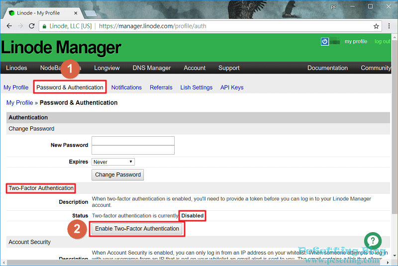 可以來啟用Linode帳號的雙因素認證-linode163