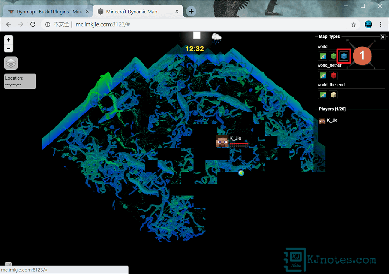 Dynmap動態地圖有提供地底透視功能，這在探索遺跡時十分好用-spigotplugin084