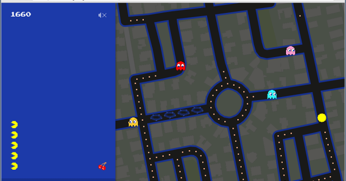 在 Google Maps 地圖上玩經典的遊戲 Pac-Man