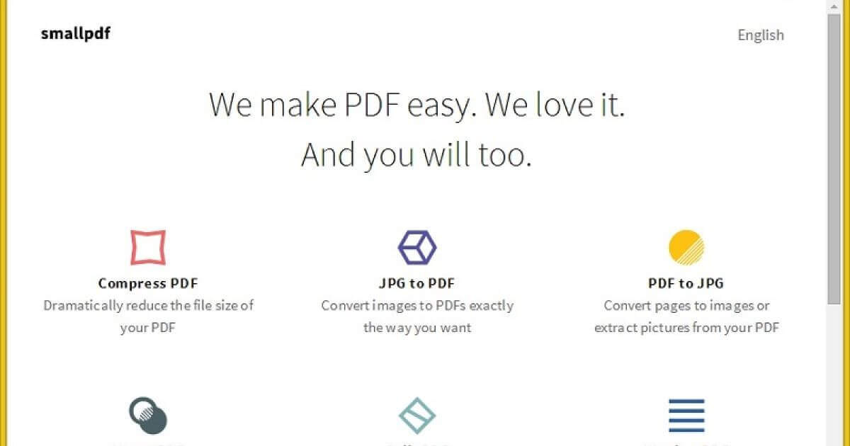 Smallpdf 線上處理 PDF 壓縮、轉檔、合併與分割等的 PDF 免費服務