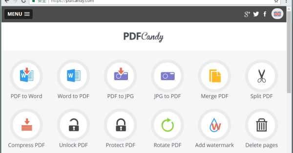 PDF Candy 免費提供多種好用的 PDF 檔案解決方案線上工具
