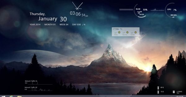 Rainmeter 桌面美化工具設定與使用教學